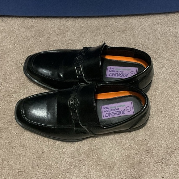 Black Slip-On Loafers with Decorative Strap - Picture 4 of 5